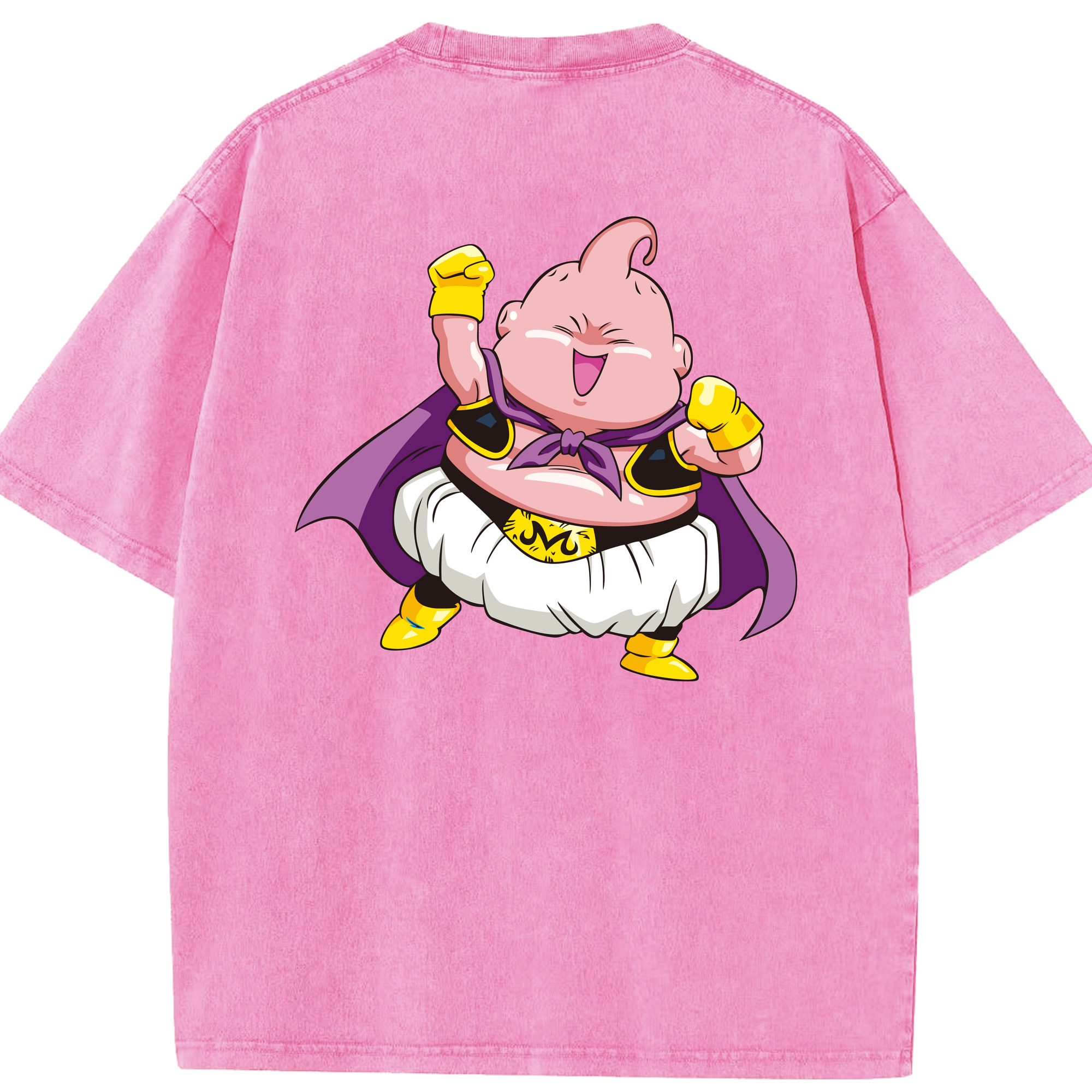 ドラゴンボール 魔人ブウ DRAGON BALL Majin Buu 綿100% ヴィンテージ風 半袖Tシャツ（背面プリント）
